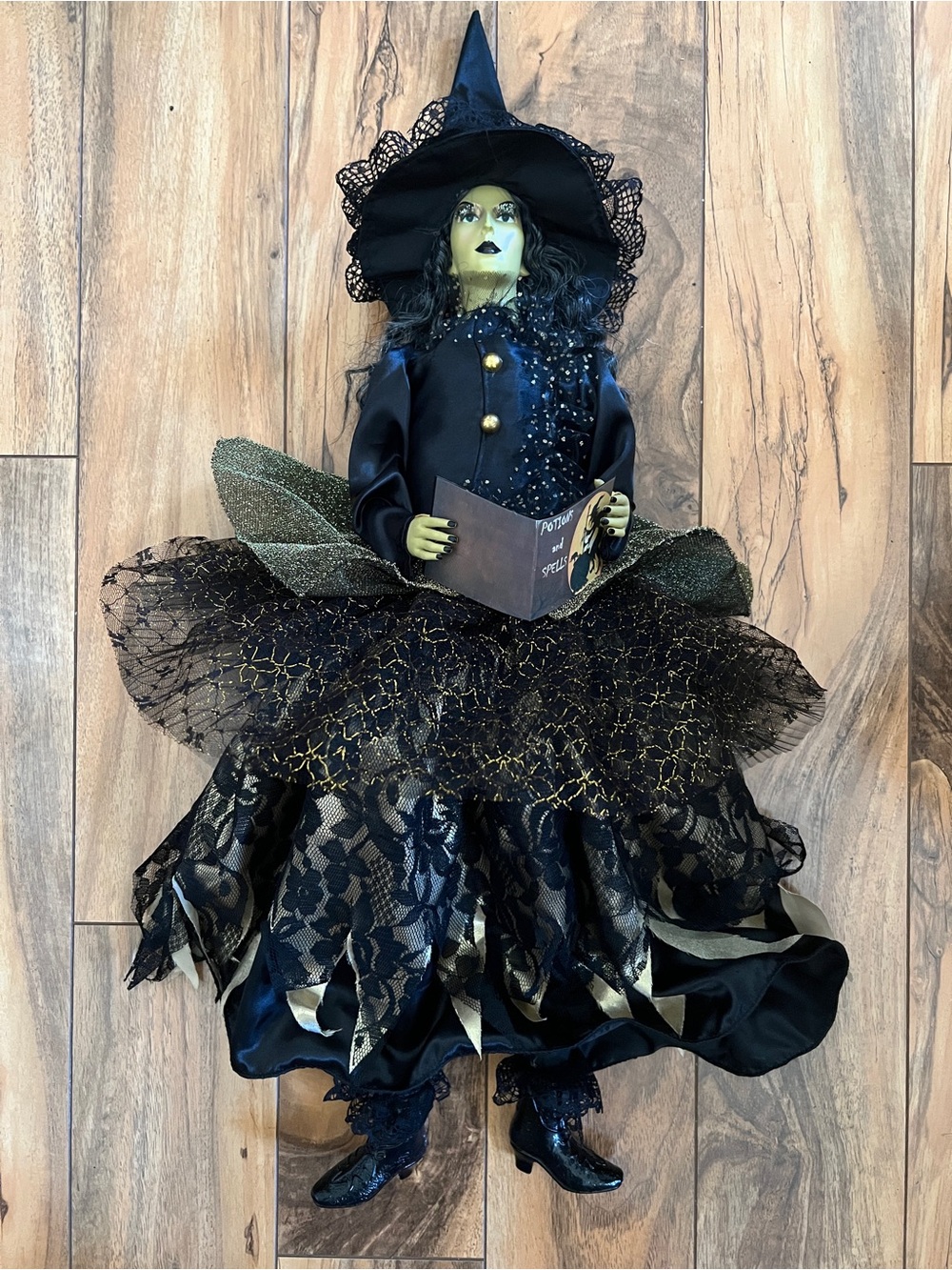 Broomstick Blvd Halloween Witch Shelf Sitter